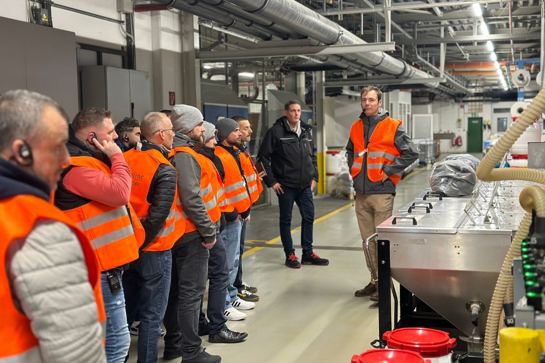 Vue de la fabrication de châssis PVC Kömmerling à Pirmasens